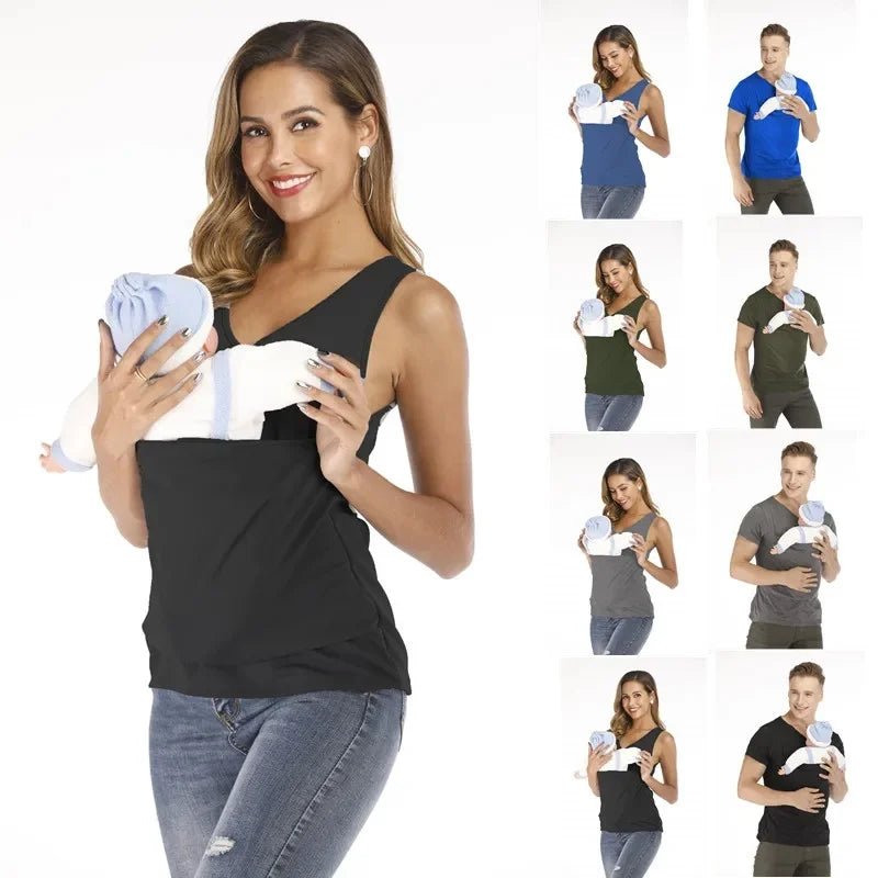 T Shirt Porte Bebe - BéBulle - Livraison gratuite et envoi du colis en moins de 24Hr.